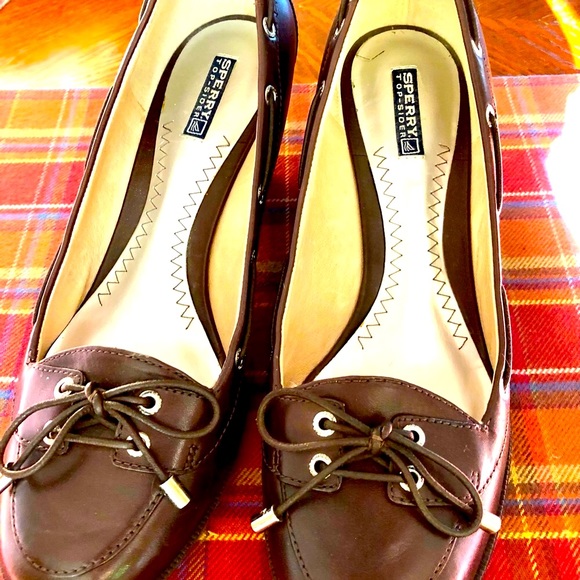 Sperry Leather Wedge dress shoes size 9 - Picture 3 of 5
